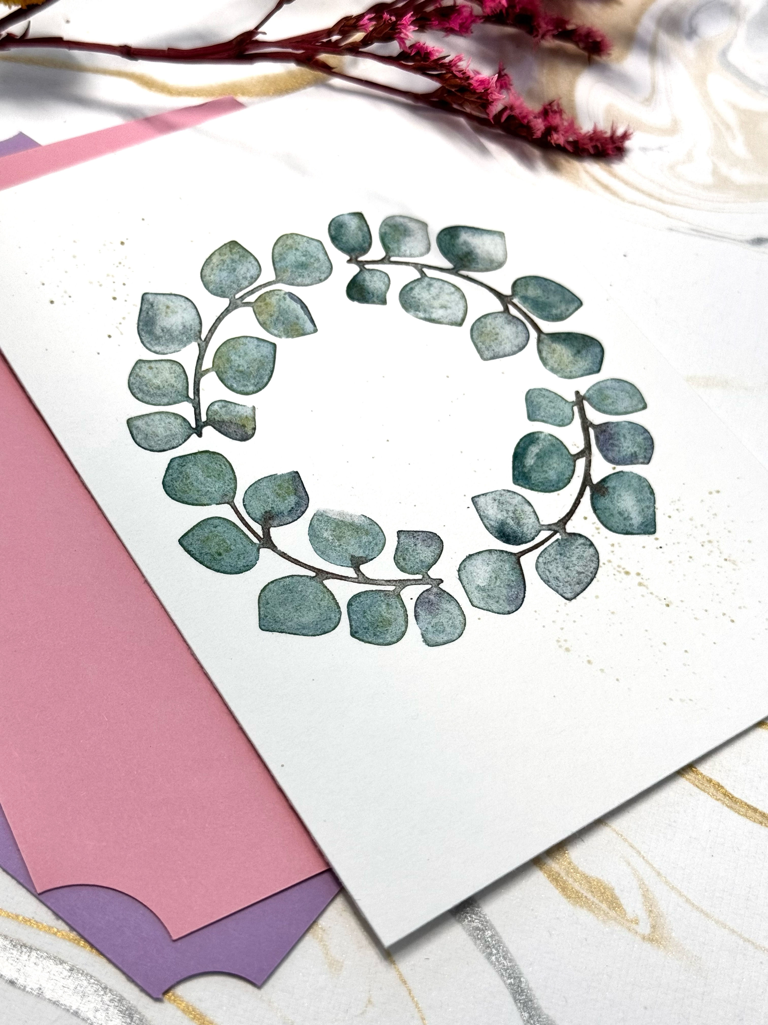 Schlichtbunt® ghirlanda con stencil 6 fiori