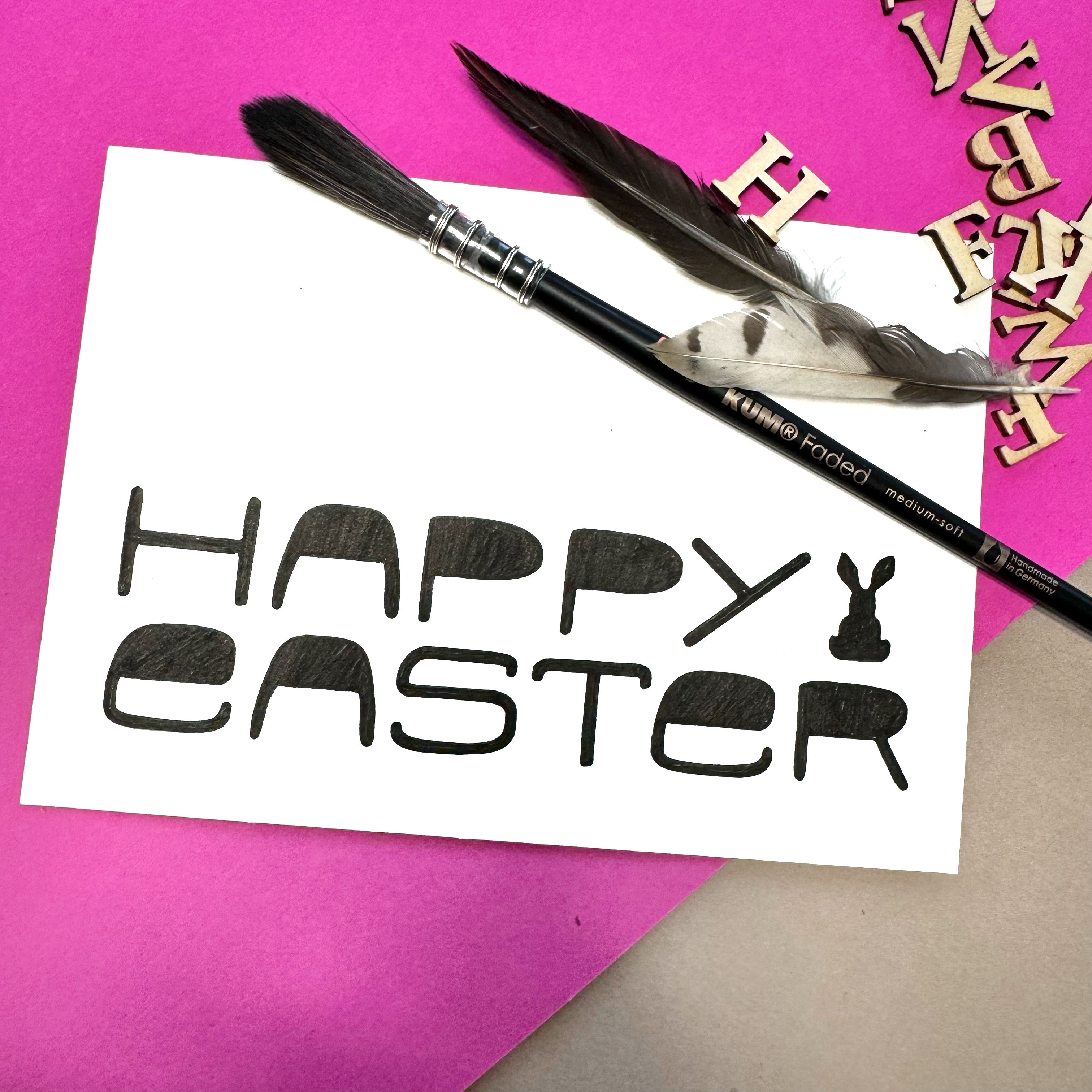 Schlichtbunt® stencil monoblock Happy Easter