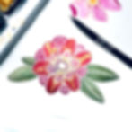 Miniatura: Semplice stencil colorato Flora (Gloria Wolf)