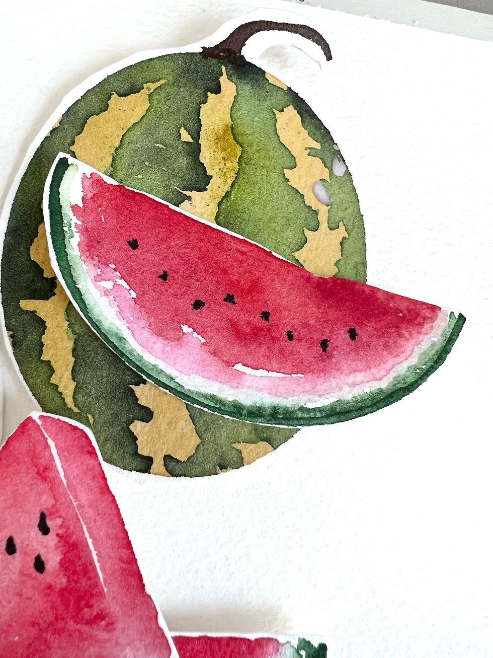 Thumbnail: Simple colorful stencil melon / watermelon