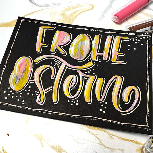 Schlichtbunt® scritta stencil “Buona Pasqua” (Mara Gnida)