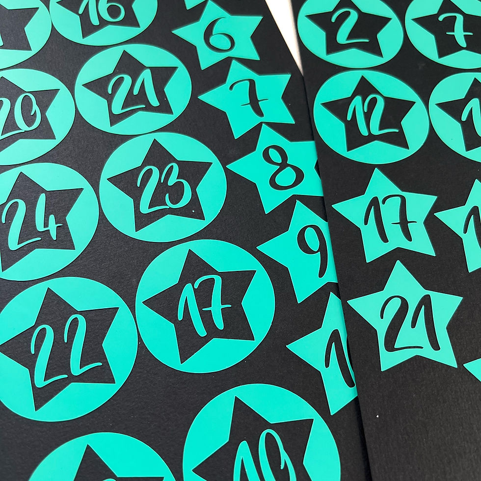 Miniaturbild: Schlichtbunt® Schablone 24 Zahlen für den Adventskalender "Stern"