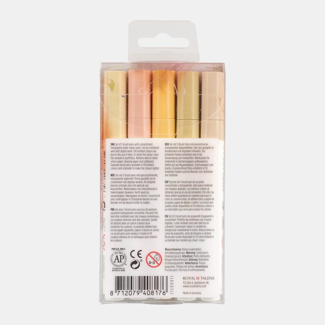Miniature : Ecoline Lot de 5 Stylos Pinceaux - Beige Rose
