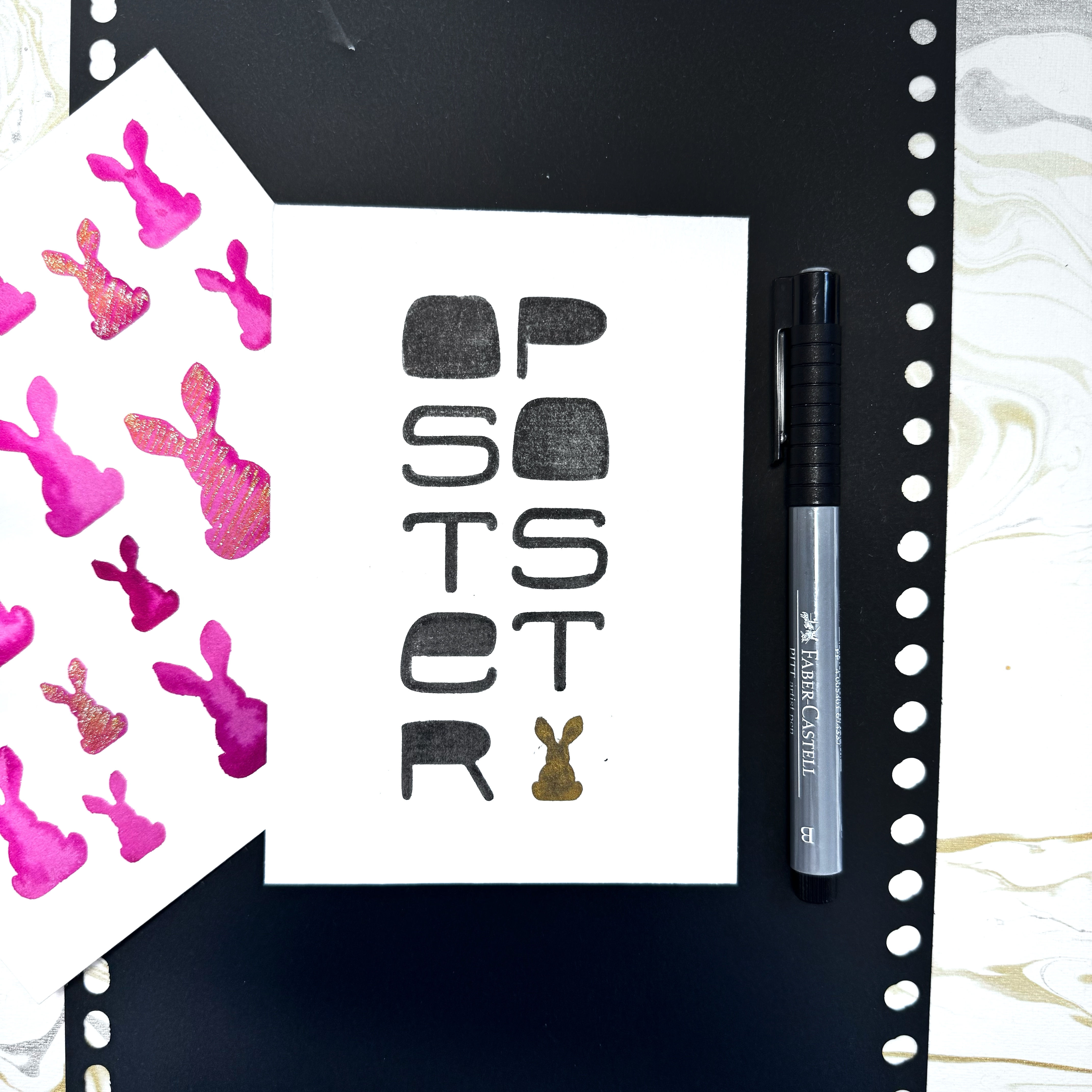 Schlichtbunt® pochoir monobloc PÂQUES POST //Vertical