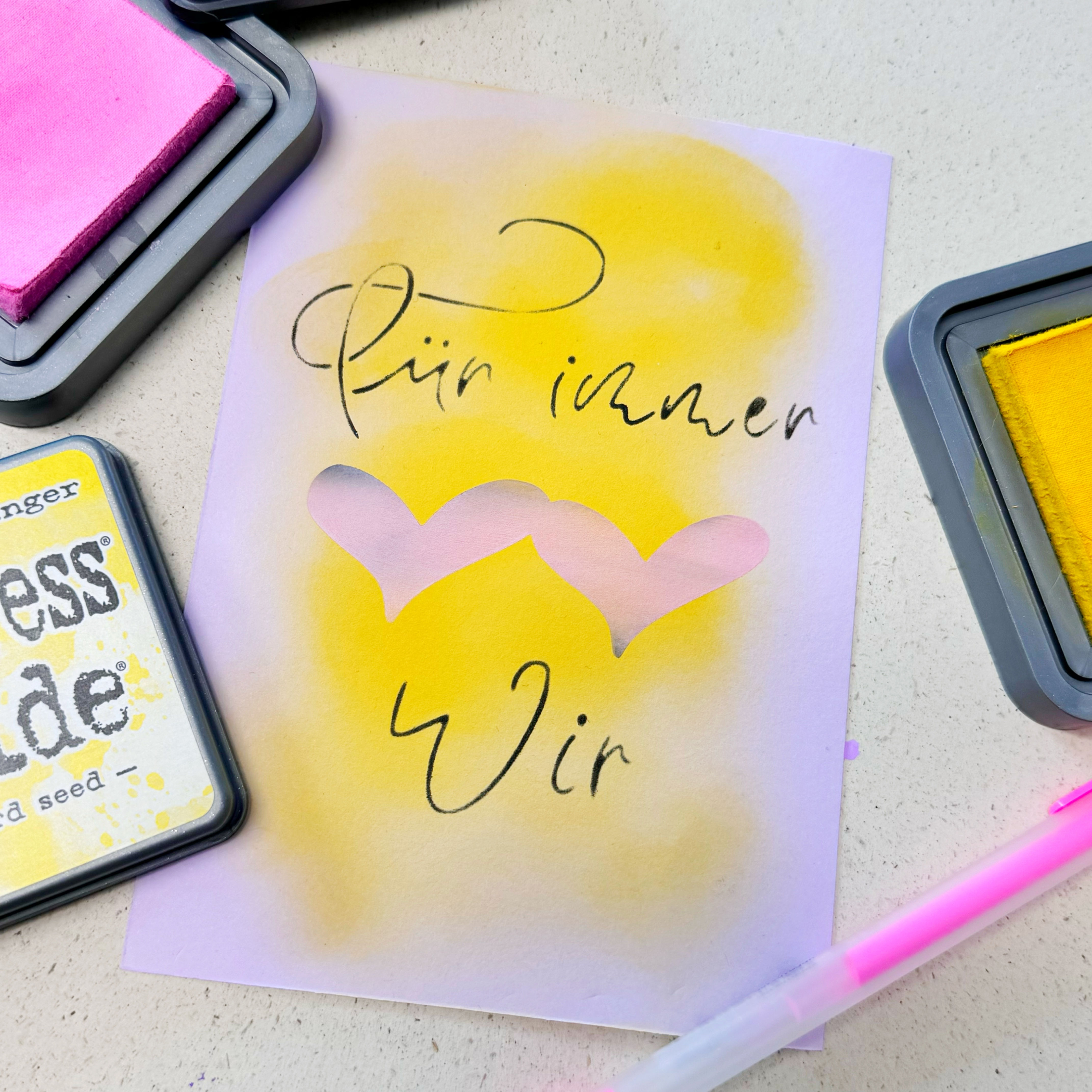 Schlichtbunt® pochoir coeur 3.4