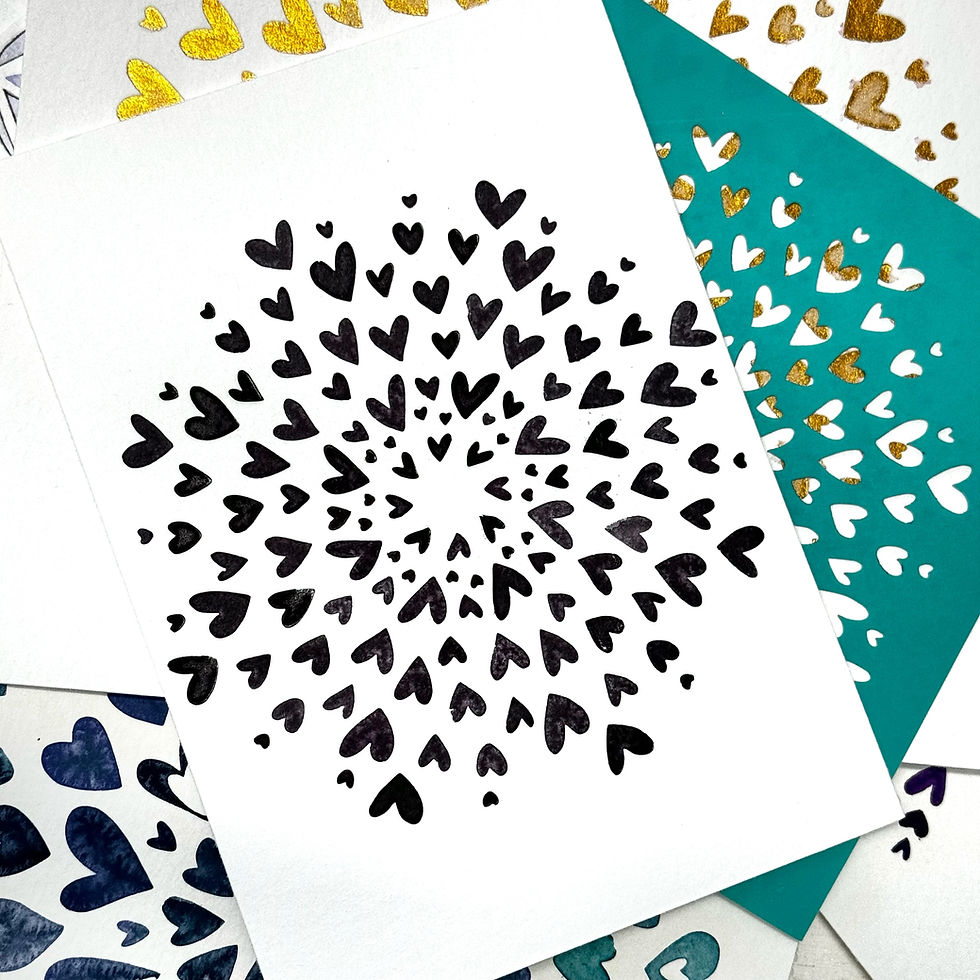 Thumbnail: Simple colorful stencil mandala color circle heart 2