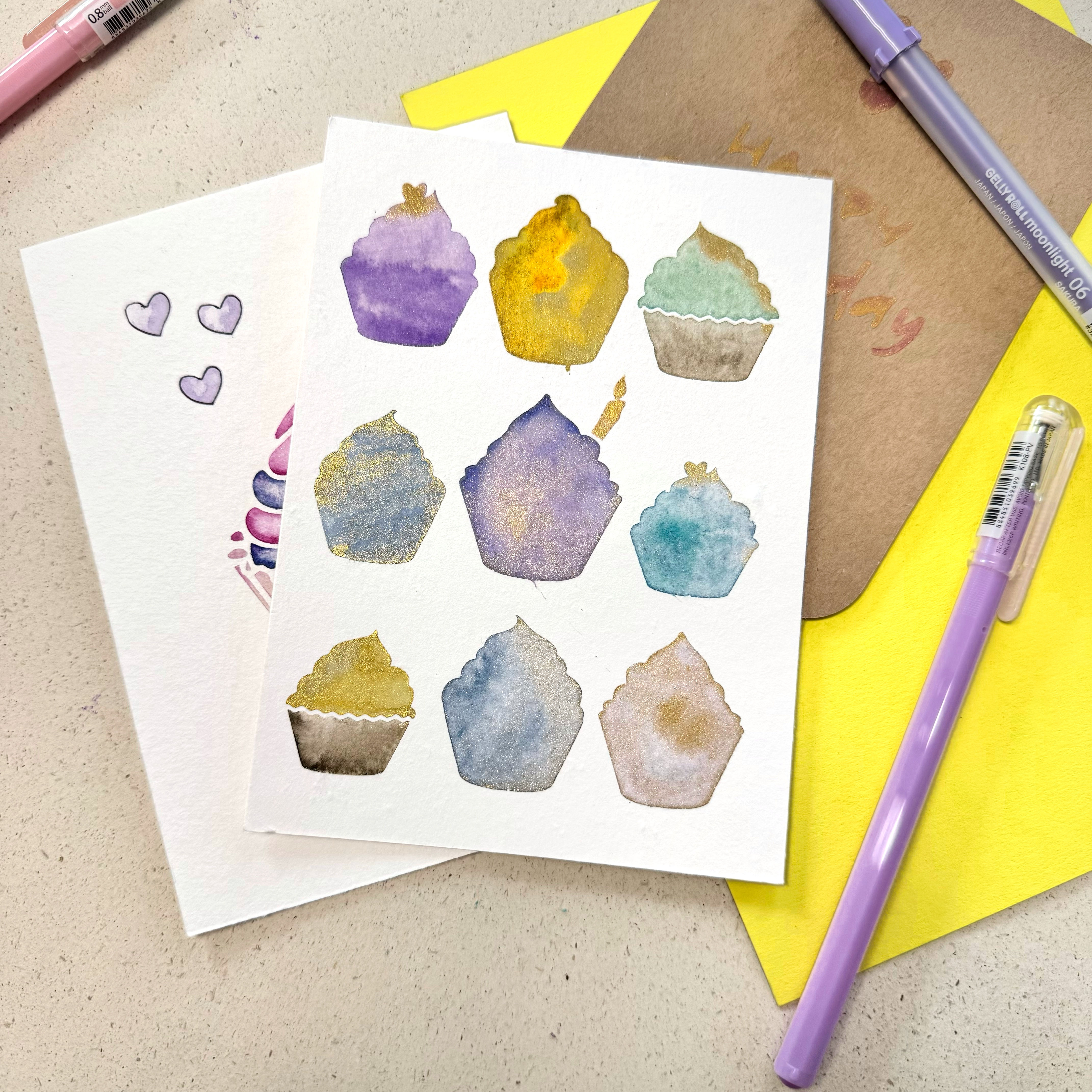 Schlichtbunt® Stencil Cupcake Background 2