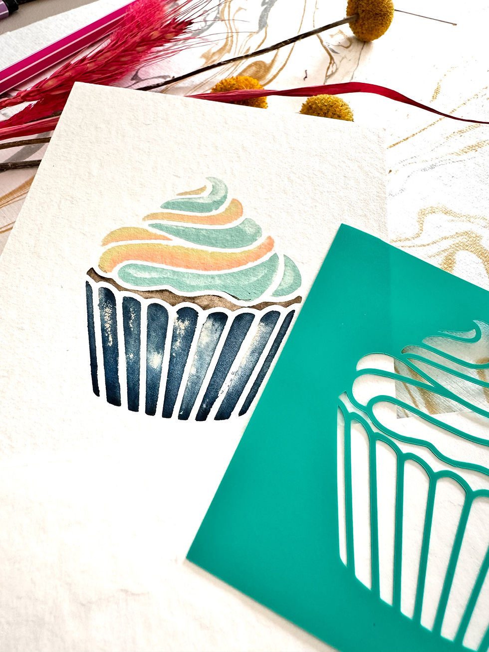 Miniature : Schlichtbunt® cupcake au pochoir 5