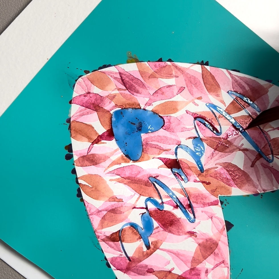 Thumbnail: Simple colorful stencil heart geo Mother's Day edition