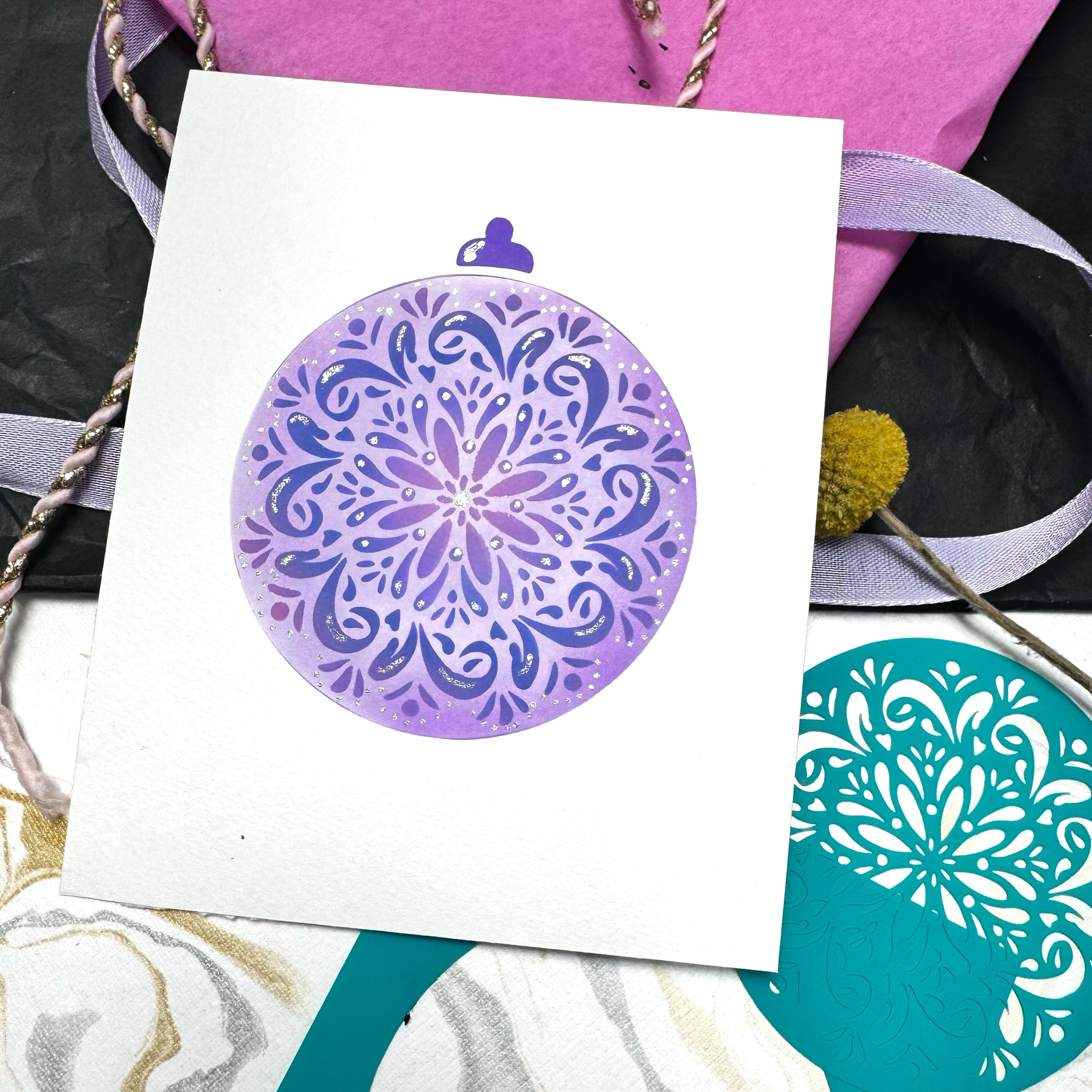 Schlichtbunt® Schablone Weihnachtskugel Ornamente