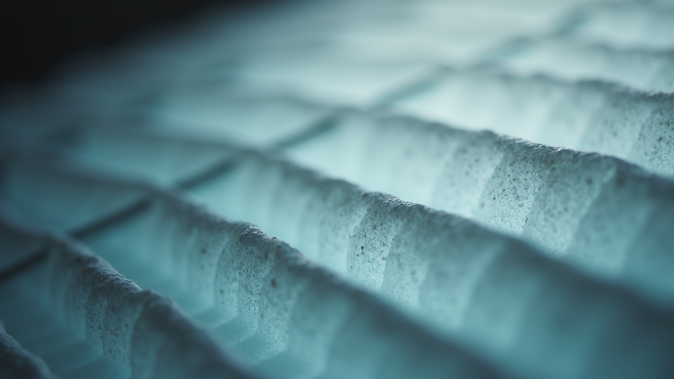 Close-up view of a clean air conditioning filter