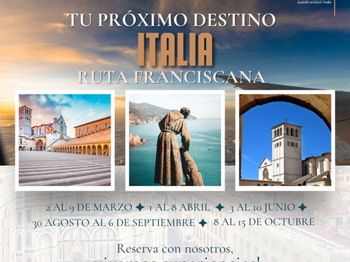 ¿Qué tal seguir los pasos del gran Santo de Asís desde su natal Italia?