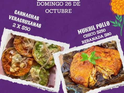 Menú para este Domingo 26 de Octubre