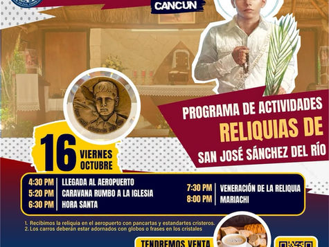 👣 *RELIQUIA de 1er. GRADO de nuestro patrono SAN JOSE SANCHEZ DEL RIO* 👣