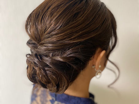 洋装パーティーヘアセット