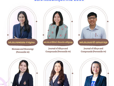 FuNTech ขอแสดงความยินดีกับอาจารย์ที่มีผลงานวิจัยตีพิมพ์ในวารสาร Scopus Q1 ประจำเดือนพฤษภาคม 2569