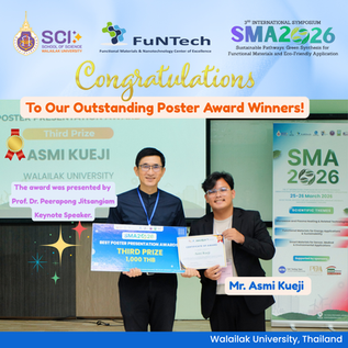 Walailak University Student Receives Outstanding Poster Award at SMA 2026