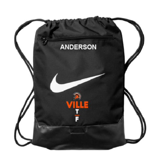 drawstring backpack nike Hoops Elite Bag (17L) DX9790-010 (BLACK/IRON GREY/METALLIC SILVER), Size ONE top design allows for easy Drawstring Bags.