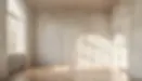 An elegant, unfurnished room with intricate wall moldings, tall arched windows, and a richly patterned hardwood floor—beautifully lit by natural light and ideal for showcasing how AI virtual staging tools like Furnish Room AI can transform empty spaces into fully designed interiors.