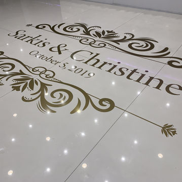 Wedding Dance Floor Monogram Decal • Paradiso Room (Fairfield, NSW)