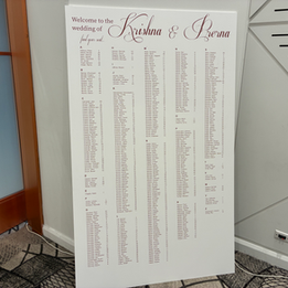 Wedding Seating Chart Sydney