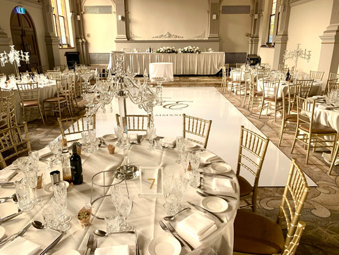 Wedding at Curzon Hall with a White Dance Floor