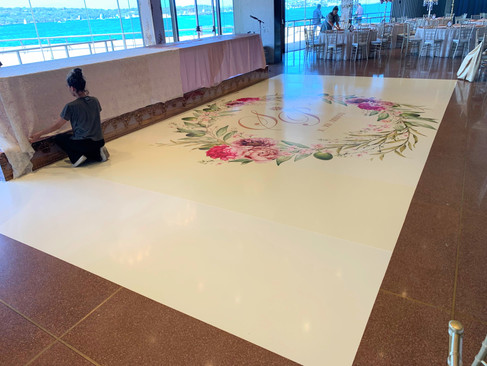 Custom Floral Printed Wedding Dance Floor