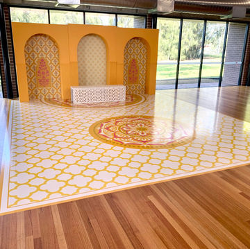 Custom Printed Wedding Dance Floor Wrap Indian Design