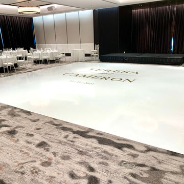 White Gloss Dance Floor Hotel Realm Wedding Reception
