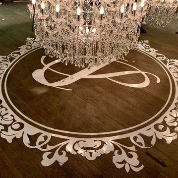 White Monogram Decal 