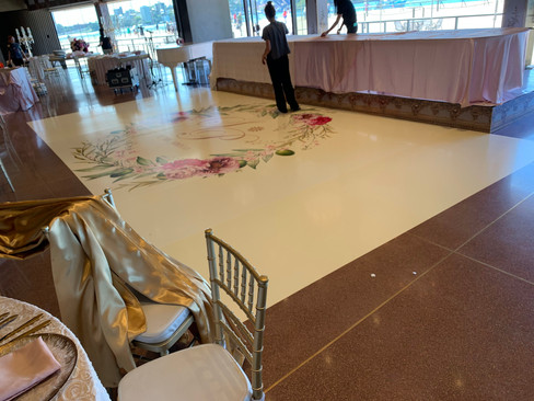 Colourful Wedding Floral Dance Floor Wrap