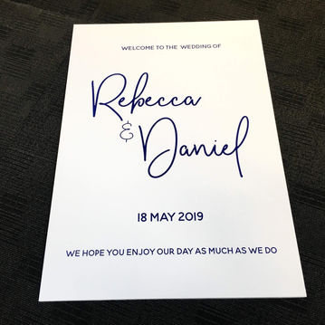 Wedding Welcome Signs & Printing (Hunter Valley, NSW)