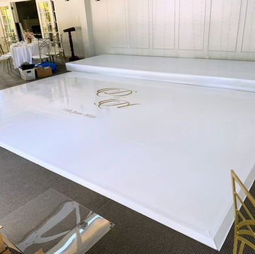 White Gloss Seamless Wedding Dance Floor Wrap • Springfield House (Dural, NSW)