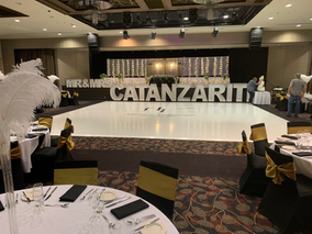 White Gloss Seamless Wedding Dance Floor Wrap • Southern Cross Club (Canberra, ACT)