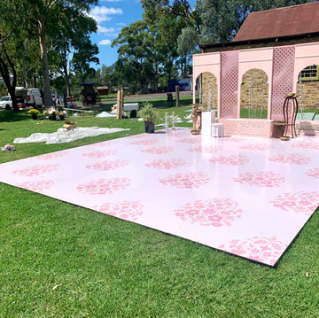 Indian Pink Design Wedding Dance Floor