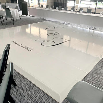 White Gloss Seamless Wedding Dance Floor Wrap • Pacific Hotel (Manly, NSW)