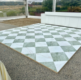 Custom Checkered Marble Dance Floor Wrap