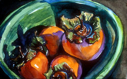 Persimmons in a Bowl