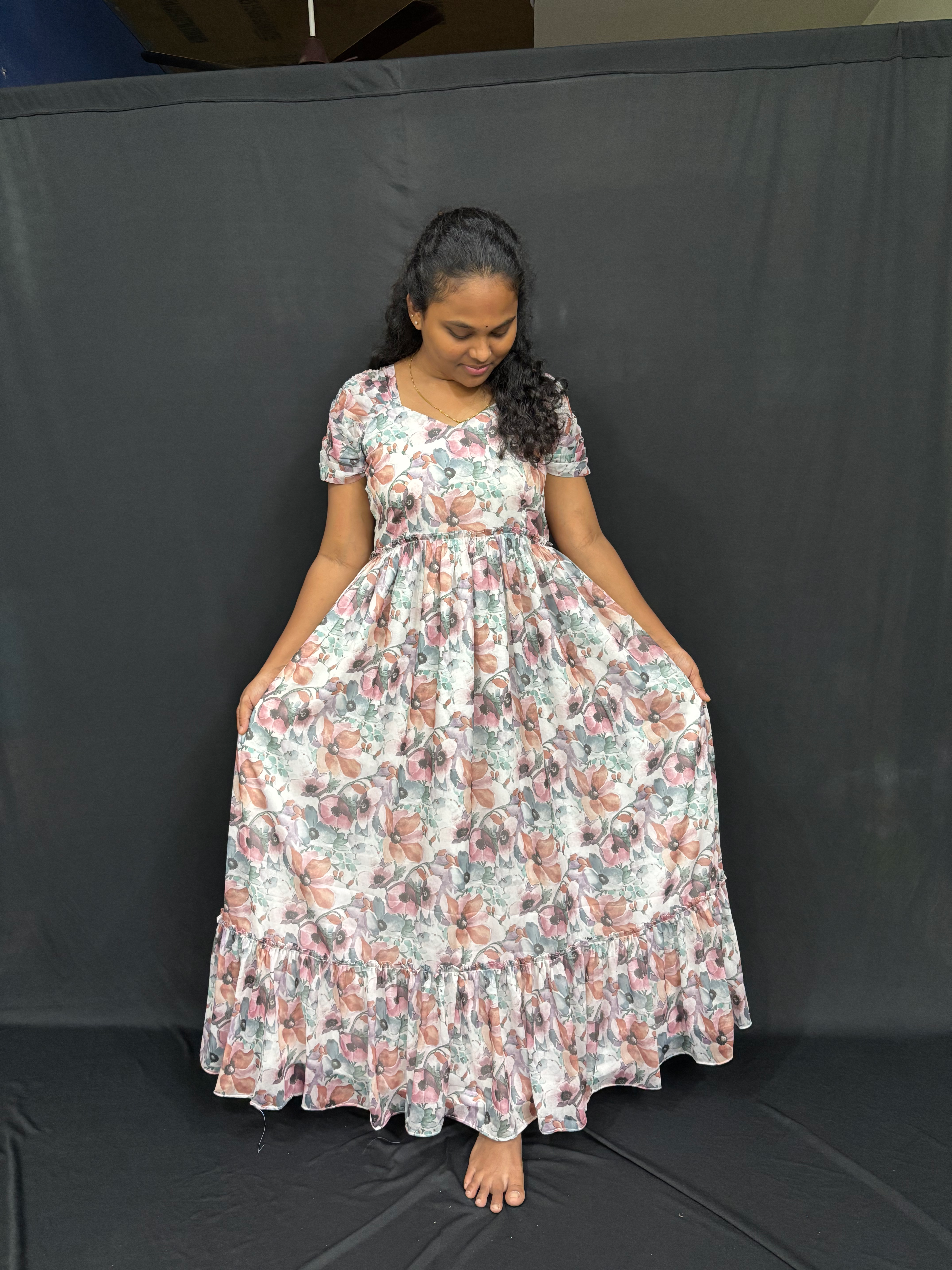 Fancy Sleeves georgette dress