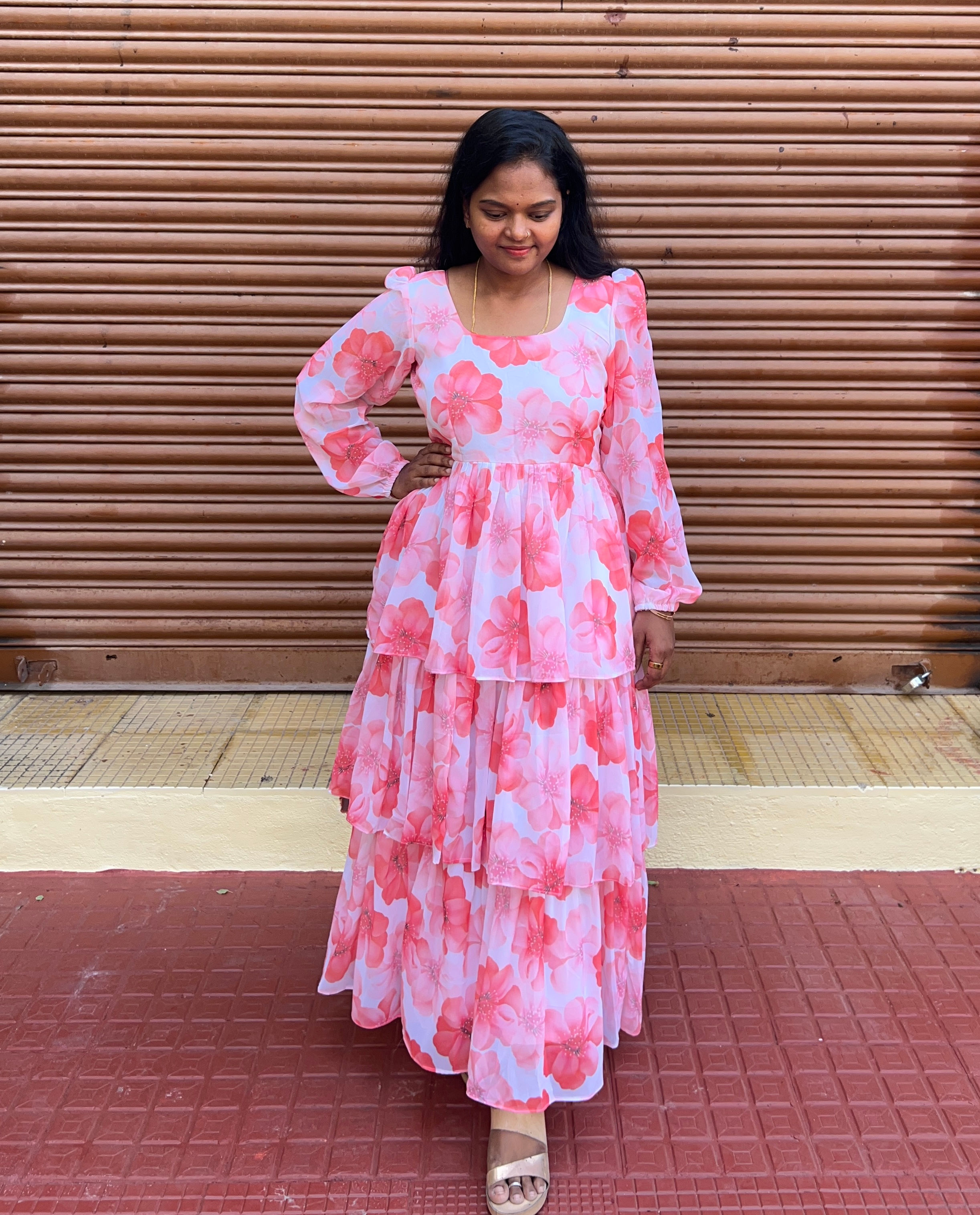 3-layer Floral dress