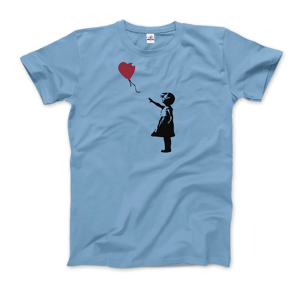 Thumbnail: Banksy the Girl With a Red Balloon Artwork T-Shirt
