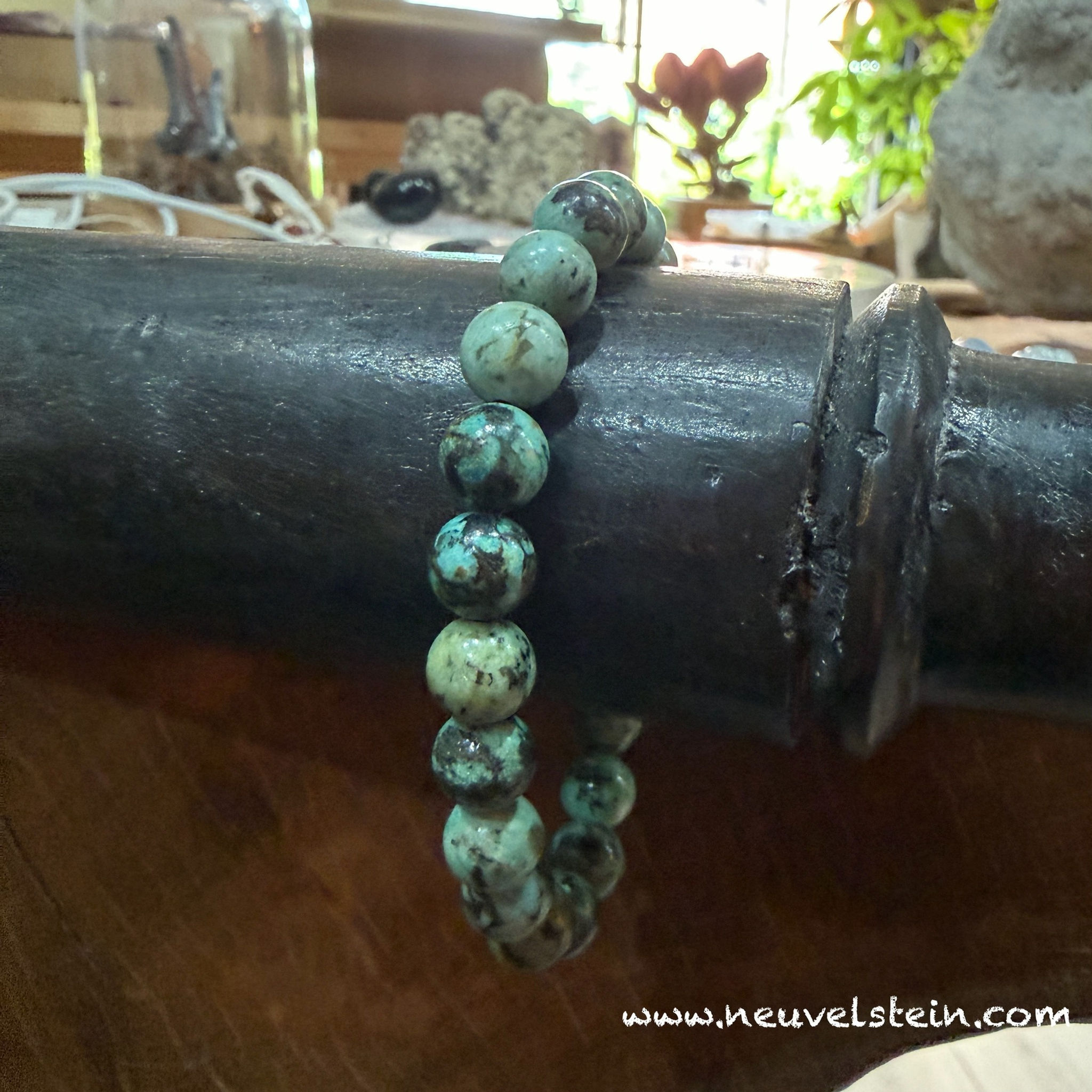 BRACELET TURQUOISE PERLES 8MM