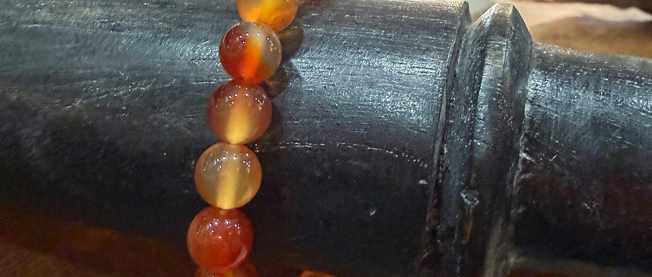 BRACELET CORNALINE PERLES 8MM