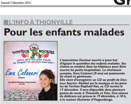 Article républicain lorrain, Ema col