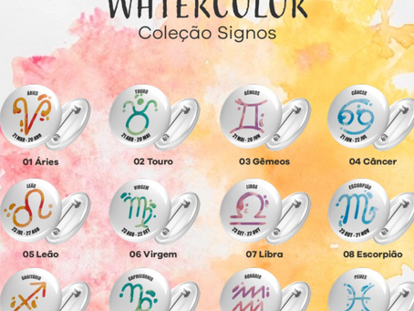 Bottons de Signo - Coleção Watercolor