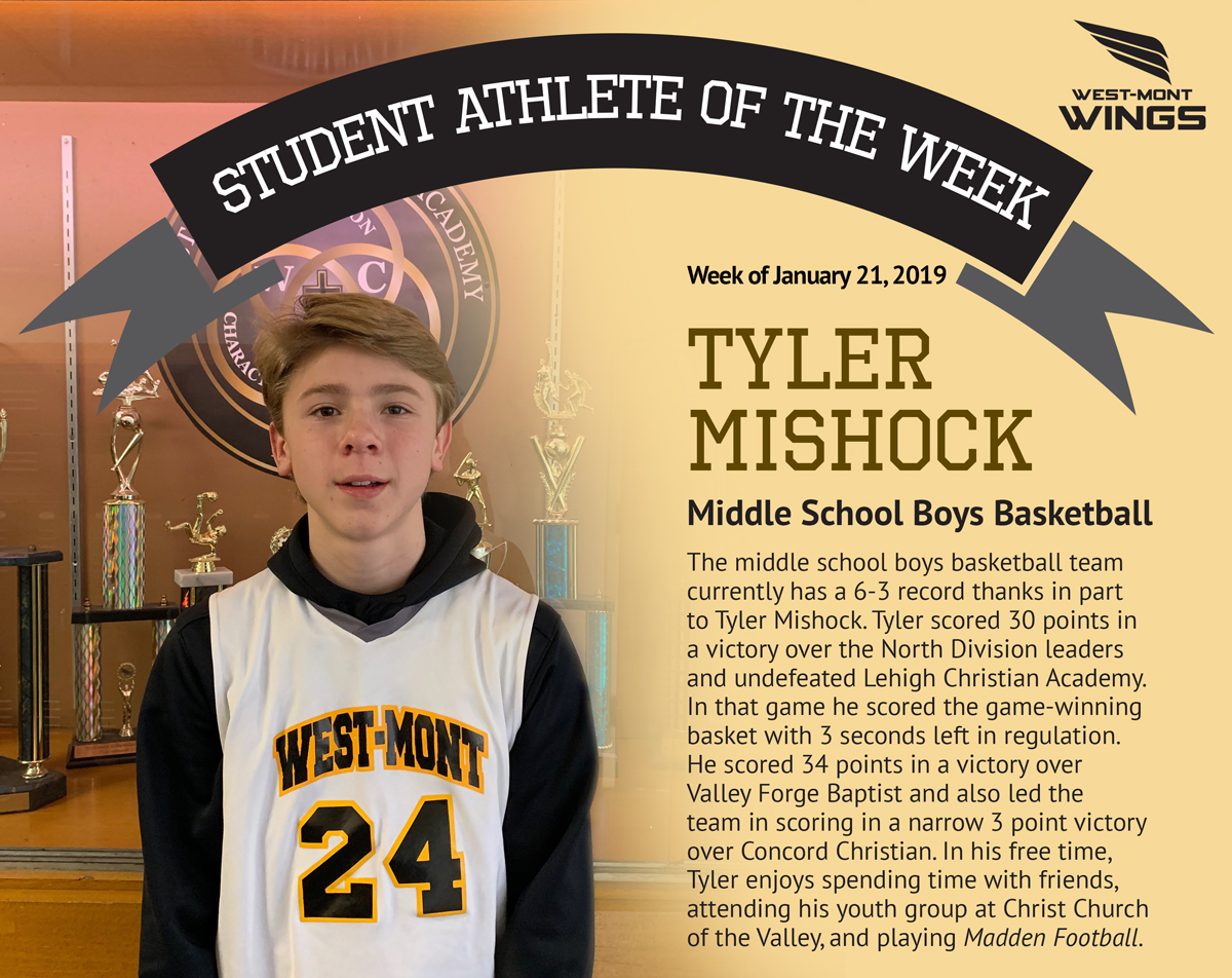 Student Athletes of the Week WestMont Christian Academy