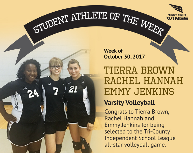Student Athletes of the Week WestMont Christian Academy