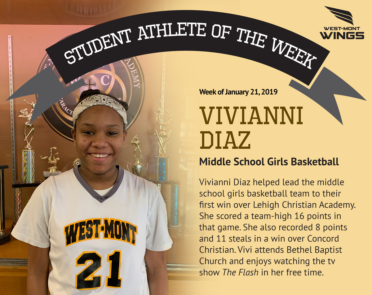 Student Athletes of the Week WestMont Christian Academy