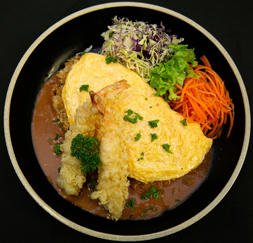 O5 tempura prawn omurice | Hello sushi Main