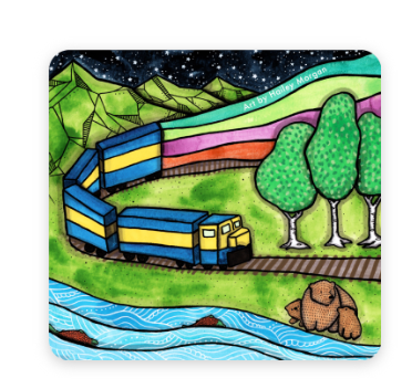 Alaska Train Mini Sticker Set of 12